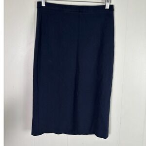 Theory Navy Blue Pencil Skirt Knee Length Business Career Wear Women